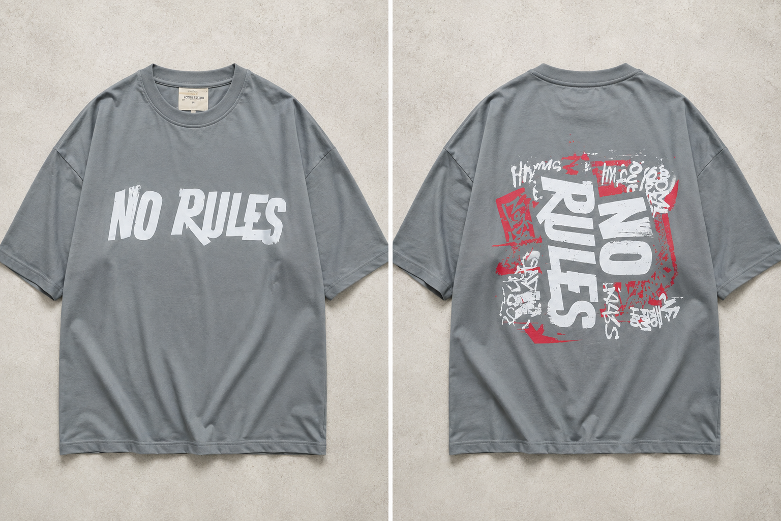 2 Oversized T-Shirts |Grey and white combo oversized Tshirt | cotten lycra | premium german lycra