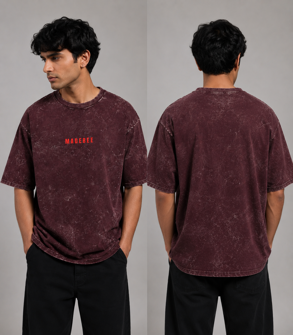 Unisex Acid Washed Oversized Tee