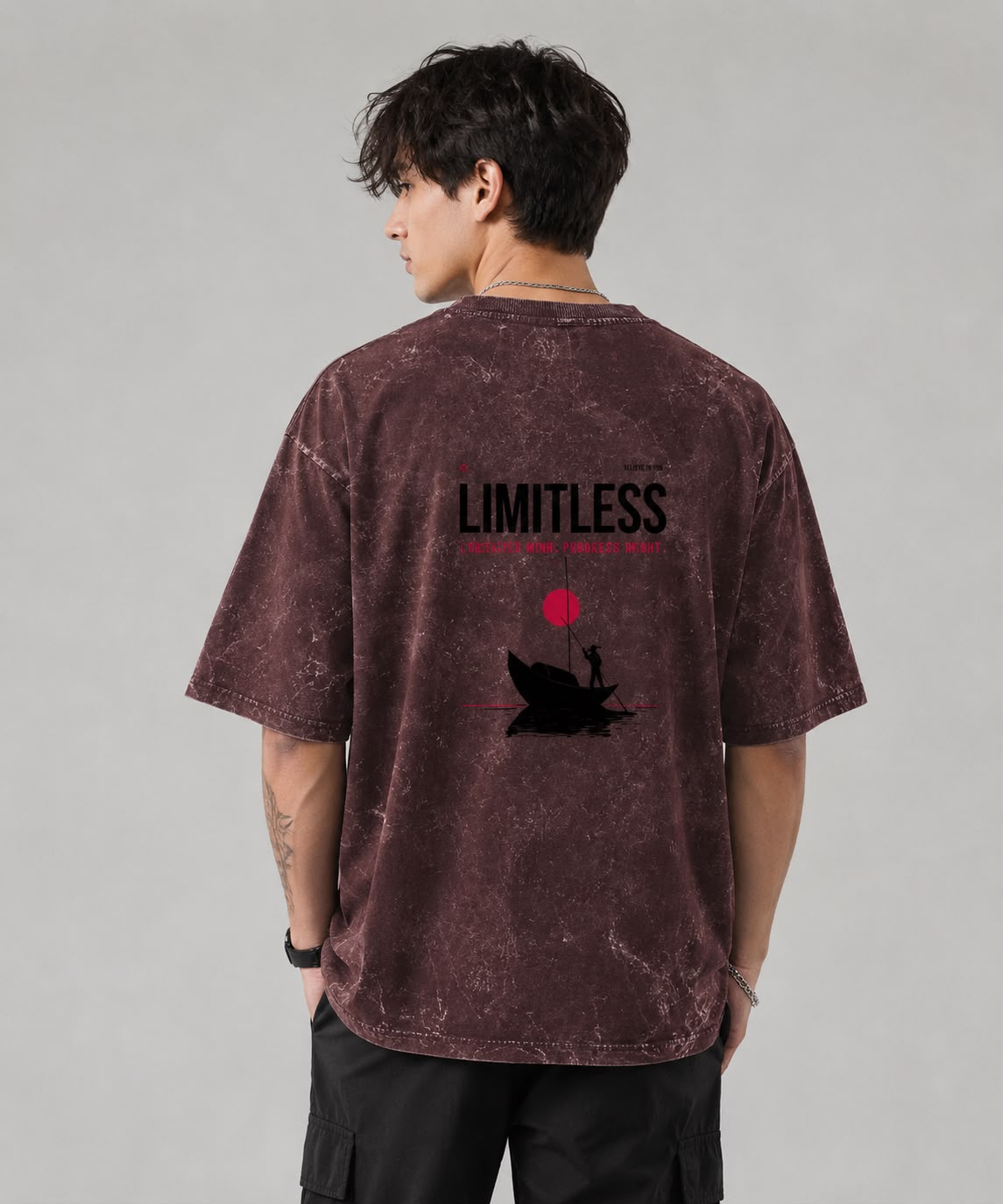 Unisex Acid Washed Oversized Tee