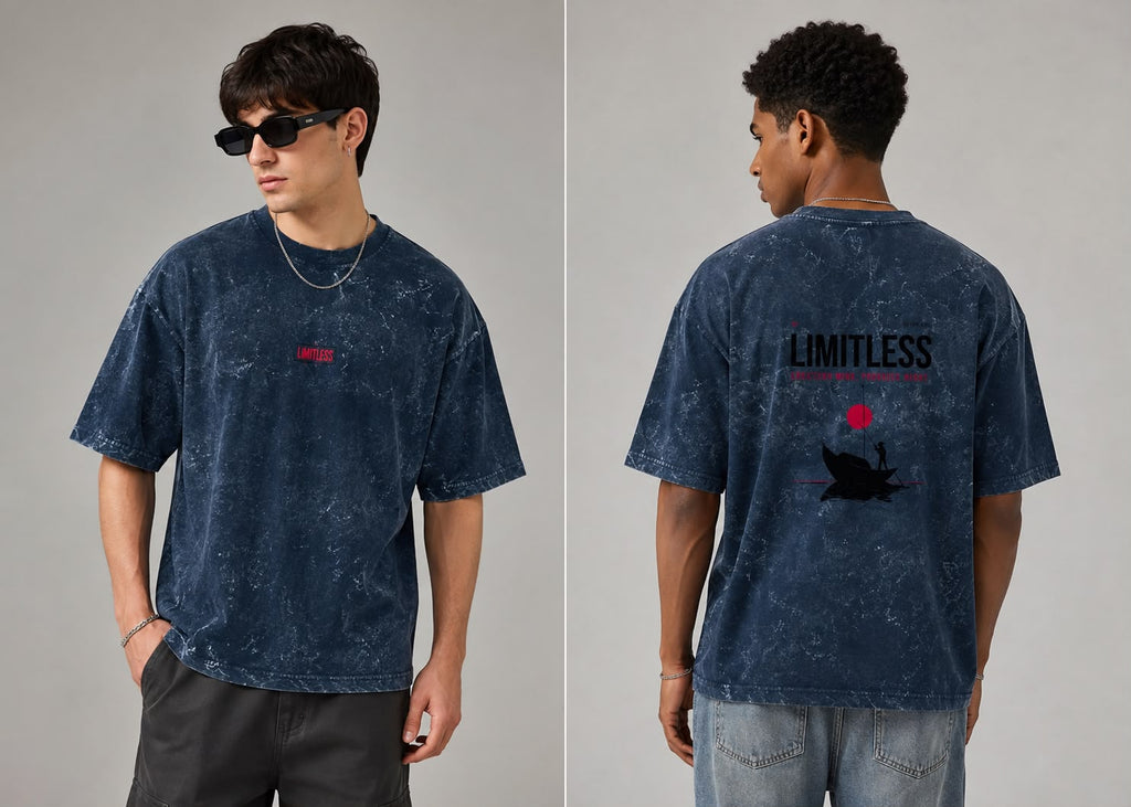 Unisex Acid Washed Oversized Tee