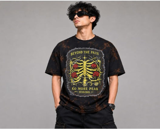 Acid wash Black oversized Tshirt